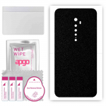 apgo Protective Skin Sticker for the back compatible with Oppo Reno2, Wrap Film, Foil, Vinyl - Pattern Matte Black