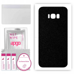 apgo Protective Skin Sticker for the back compatible with Samsung Galaxy S8 Plus, Wrap Film, Foil, Vinyl - Pattern Matte Black