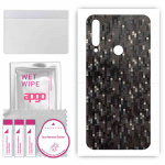 apgo Protective Skin Sticker for the back compatible with Honor 9X, Wrap Film, Foil, Vinyl - Pattern Carbon Black Pixel