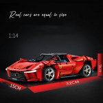 1:14 MOC 1404PCS Technic Super v&otilde;idus&otilde;iduauto punane sports&otilde;iduk ehitustellistest plokist mudel s&uuml;nnip&auml;evaks lastep&auml;evakingitus poistele t&uuml;drukutele t&auml;iskasvanutele No Box