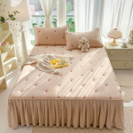 1 tk Voodi seelik Tepitud voodikate Tikitud voodikate Home Ruffles Madratsikaitse roupa de cama (Padjap&uuml;&uuml;r puudub) Single 120x200cm 1pc
