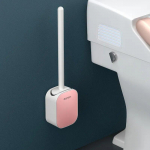 WIKHOSTAR WC-hari Silikoonist pika varrega WC-puhastushari Seinakinnitus Kiirt&uuml;hjendatav puhastust&ouml;&ouml;riist Vannitoa tarvikud hall