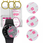 3x apgo Ultra-Clear Hybrid protective glass compatible with Samsung Galaxy Watch4 Classic 42mm, flexible nano glass, great replacement for tempered gl