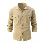 Meeste kevads&uuml;gises&auml;rgid Slim Fit pikkade varrukatega pestav vabaaja &auml;rin&ouml;&ouml;biga kujundus &uuml;hev&auml;rviline mood igap&auml;evane &otilde;uesriietus L khaki