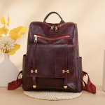 Naiste Seljakott Nahast Seljakott Rahakott Reisiseljakott Moedisainer Retro Daamide &Otilde;lakott 32cm*14cm*35cm punane
