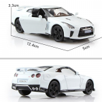 5-tolline metallist autosimulatsioon survevalu ja m&auml;nguasjas&otilde;iduk JDM Nissan GTR R35 superauto RMZ city 1:36 sulamist mudelikingitused lastele