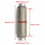 ID 38/51mm universaalne auto v&auml;ljalasketoru teleskoopne painduv &uuml;hendus punutised l&otilde;&otilde;tsad roostevabast terasest summuti toru&uuml;hendus keevitatud