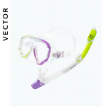 VECTOR Professionaalne snorkelsukeldumismask ja snorklid Prillid Prillid Sukeldumisujumine Easy Breath Tube komplekt Snorgelmask CHINA