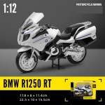 1/12 Scale R1250 Maastikus&otilde;idukid Mootorrataste sulamist Metallist V&otilde;idus&otilde;idumootorrattad Diecast mudel M&auml;nguasi Kingitus 1/12-Size:17.8*8*11.4cm valge