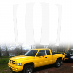 H&otilde;bedased autoukse samba postid Dodge Ram Dodge Ram 1500 2-ukselise Club Cab 1995-2002 akna trimmikatte BC veeru kleebis