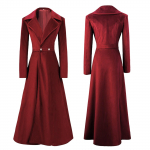 Naiste pika tuulejope temperamendiga soliidne sametine pikkade varrukatega n&ouml;&ouml;pidega jakk XL veini