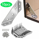 30/10 tk nurgaklambrid roostevabast terasest nurgakood nurgaklamber Trapetsikujulise nurga kood riiuli tugikinnitus koos kruviga 10pcs(1 with 7 screws)