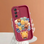 Pehme silikoonist ruudukujulise redeliga printimismustriga telefoni korpus T&auml;iskaanega kaamera p&otilde;rutuskindel kaitse kummist &uuml;mbris Samsungile Samsung A35 5G must