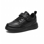 Laste tossud poistele vabaajajalatsid Must nahast lamedad &uuml;li&otilde;pilasjalatsid libisemiskindlad t&uuml;drukud kerged sporditennise jalatsid 30