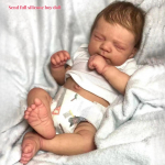 Elutruu 49cm T&auml;issilikoonist Kehaga Uuestis&uuml;ndinud Beebinukk Pascale Armas Magav T&uuml;druk Beebinukk M&auml;nguasjad Realistlik Implanteeritud Juustega Vasts&uuml;ndinud Nukk Laste S&uuml;nnip&auml;evakingitus full silicone boy