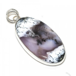 Dendrite Opal Gemstone Handmade 925 Sterling Silver Jewelry Pendant 2.76 g6b07