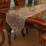 Euroopa Luksuslik Jacquard Lauajooks S&ouml;&ouml;gituba Diivanilaud TV-alus Kaunistus Tikitud lauajooksja Kaasaegne kodukaunistus 33x240cm 1pc