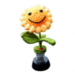 Autotarvikud Ornament Vivid Swing Head P&auml;evalille kuju Autotarvikud Aksessuaarid Armatuurlaud Lilled M&auml;nguasi A