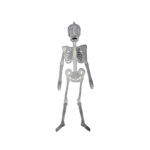 Kaasaskantav koljutoega atraktiivne naljakas kehaga m&auml;nguasi Halloweeni helendav skelett, plastist skulptuur festivali jaoks 20cm