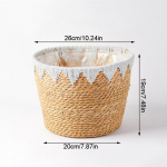 1 tk Kodu Kaunistus Lillepott &Otilde;lest Punutud Korv Istutusmasin Vitspunutud Rotangist Punutud Taimepotid K&auml;sitsi valmistatud M hall v&auml;rv