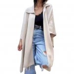 S&uuml;giskevad naiste mantel Ebaregulaarne &auml;&auml;ris lahtise &otilde;mblusega &uuml;hev&auml;rviline Dolmani varrukas pont&scaron;o Ummetatav krae kampsun tutvumine pendelk&auml;ija jope XL roheline