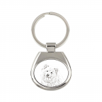 Finnish Lapphund, Finnish Lapponian Dog - keychain with a dog, keychain with a print, personalized pendant from the Art-Dog brand
