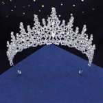 Imeilusad Crystal Crown Peapaelad Kuningliku Kuninganna Tiaras S&uuml;nnip&auml;evapidu Pulmad Juuksed Ehted Pruudi diadem Printsessi peakate pruut punane