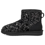 UGG Classic Mini Paks Sequin Saabas Must (Naised) Naiste tossud 1130602-BLK 37