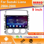 Navigatsiooniga Auto Android Auto Raadio Suzuki Liana 2004-2008 jaoks Carplay Peaseade M&auml;ngija Multimeedia GPS DVD 2 din BT 4 core 1GB+32GB carplay