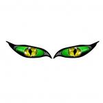 2 TK autokleebised Evil Eye Zombie Style p&auml;ikesekindel veekindel kleebis tahavaatepeeglile 5 * 2 tolli punane