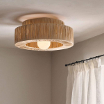 Retro &otilde;lest kunstrotangist lagi lamp boheemlaslik elutuba k&auml;sitsi kootud lambid restoran Rippvalgusti magamistoa lamp Diameter-45cm
