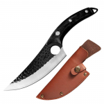 Puidust k&auml;epide koos augu konditustamise nuga haamri mustriga sepistamine tapmine liha n&uuml;lgimine nuga kala tapmine nahk&uuml;mbrisega Style B