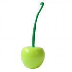 WC-hari ja -hoidik Creative Cherry Shape WC-harja puhastushari vannitoapesu jaoks Pika varrega WC-hari punane
