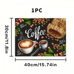1 tk espressomasina t&ouml;&ouml;pinna imav padi &ndash; pehme, kohviteemaline kraanikaussi &auml;ravoolumatt k&ouml;&ouml;gi ja vannitoa jaoks 30cm*40cm