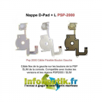 Nappe Bouton L Left Trigger Flex Ribbon de remplacement (PSP-2000) - Blanc - Compatible PSP Slim 2000