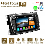 Androidi autoraadio multimeediumipleier Ford Focus Mondeo C-MAX S-MAX Galaxy II Kuga 2 Din Carplay GPS Autoraadio WiFi 4+64GB jaoks 4+64GB