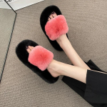 Paksud sussid naistele 2024Uued talvised siseruumides, &otilde;ues kodus soojad mugavad puuvillased kingad Moodsad lamedad vabaajajalatsid 35 arbuusipunane v&auml;rv