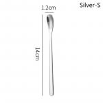 Roostevabast terasest kohvilusikas j&auml;&auml;tise magustoidutee Segamislusikas pikniku jaoks K&ouml;&ouml;gitarvikud Baarit&ouml;&ouml;riistad Pika varrega lusikas M h&otilde;be