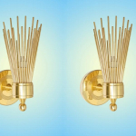 1950ndate Paar Keskaja Messingist Sputnik Skyla Seinakinnitusega Sconce Lampe Valgustus Sconce'id (&Uuml;ksik valgusti variant, 2-ne komplekt)