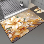 3D Floral Diatom Mud Absorbent libisemisvastane vannitoa p&otilde;randamatt, masinpestav model 7, 30cm x 40cm