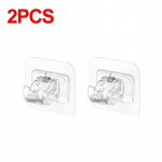 Isekleepuvad konksud Puntsivaba kardinapuu klambri konks du&scaron;&scaron; kardinapuu riputuskonksu hoidik majapidamises fikseeritud klambriga riputuskonksu hoidik transparent 2pcs