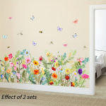 V&auml;rvilised lillelised PVC eemaldatavad aknakleebised, mis muudavad teie kodu v&otilde;i kontori s&auml;ravaks