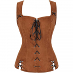 Naiste pitsitud vest Renaissance Vinatge Square Kaelusega Varrukateta Keskaegne Slim Fit Solid Top Halloween Cosplay Top XXXL must