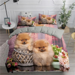 Pomeranian koera kuninganna tekikott kutsika voodipesukomplekt teismelistele t&auml;iskasvanutele lemmikloomadele v&auml;rviline taevas 2/3 tk pol&uuml;ester tekikott 155X220cm