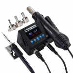 8898D SMD remondi jootmisjaam 2-in-1 koos unerežiimiga kuuma&otilde;hu jootekolbiga LCD digitaalekraan jootmise parandamiseks