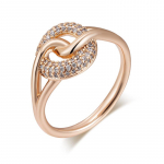 Kinel Rose Gold Color Pruudi abielus&otilde;rmused naistele L&auml;ikiv tsirkoonist peen ehe vanaaegne s&otilde;rmus 7 roosa kuldne v&auml;rv