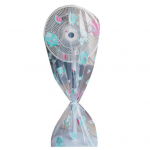 P&otilde;randaventilaatori katte kaitsekate Tolmukindel niiskuskindel koomiksimustriga disain k&otilde;ikeh&otilde;lmav elastne universaalne ventilaatori katte kaitse A