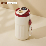 K&otilde;rgv&auml;&auml;rtuslik kaasaskantav 316 roostevabast terasest termostops nutika temperatuurin&auml;idikuga meestele ja naistele 450ml punane/valge