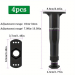 4/8 tk voodite, diivanite, kummutite ja muu m&ouml;&ouml;blikeskuse liistude jaoks, vastupidavad m&ouml;&ouml;blijalad, v&otilde;ib haaret parandada (abitoena) 4pcs must