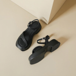 Naiste moes vabaaja platvormiga sandaalid 34 must